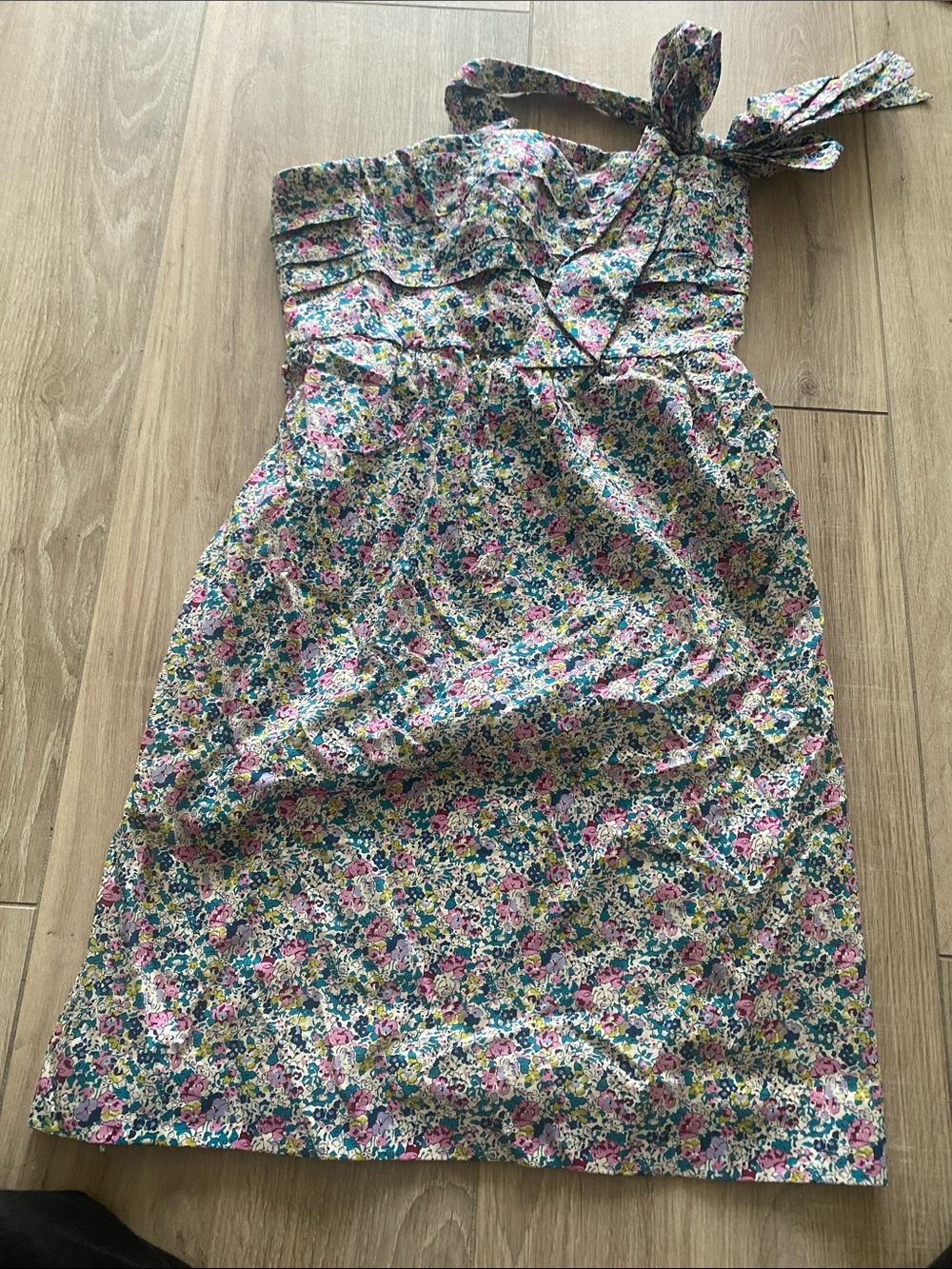 NWTs - Stunning J Crew Floral One-Shoulder Sundress in Pink, Blue & Green Size 4